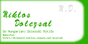 miklos dolezsal business card